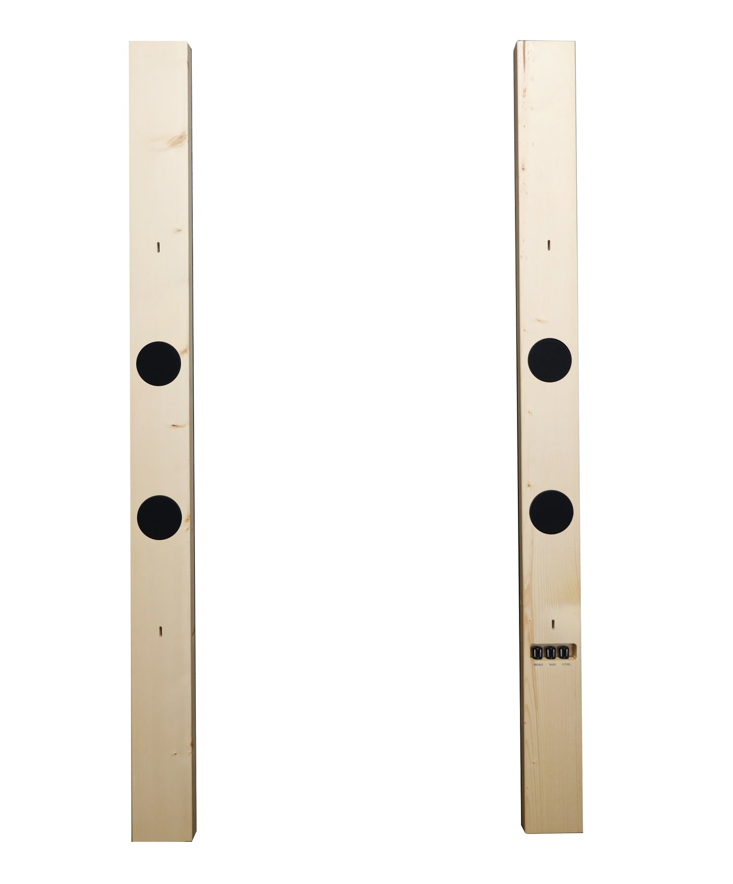 2×4SPEAKER 壁掛けBluetoothスピーカー| ホームシアター/プロジェクターに最適 | 映像とシンクロする縦型デザイン (ショートサイズ)